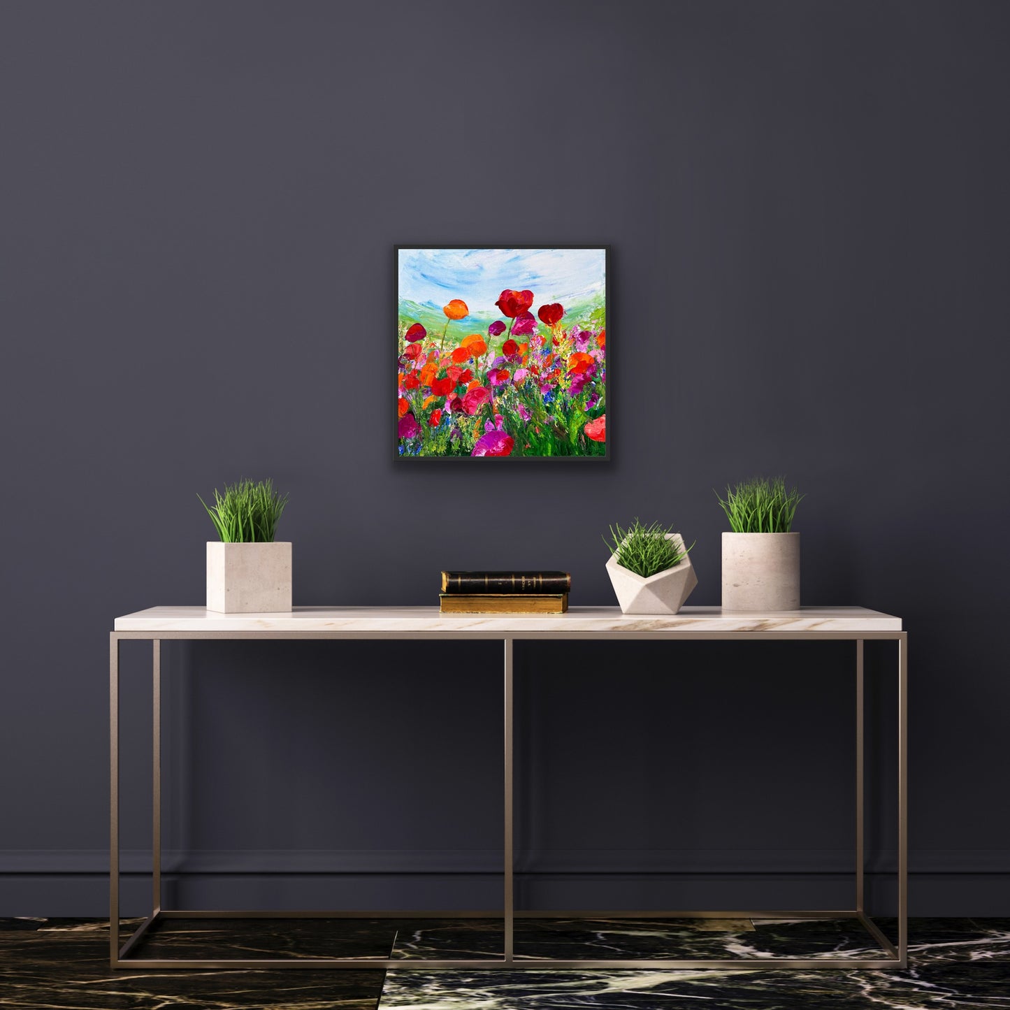 Flowers Everywhere, OIL, 16" x 16"