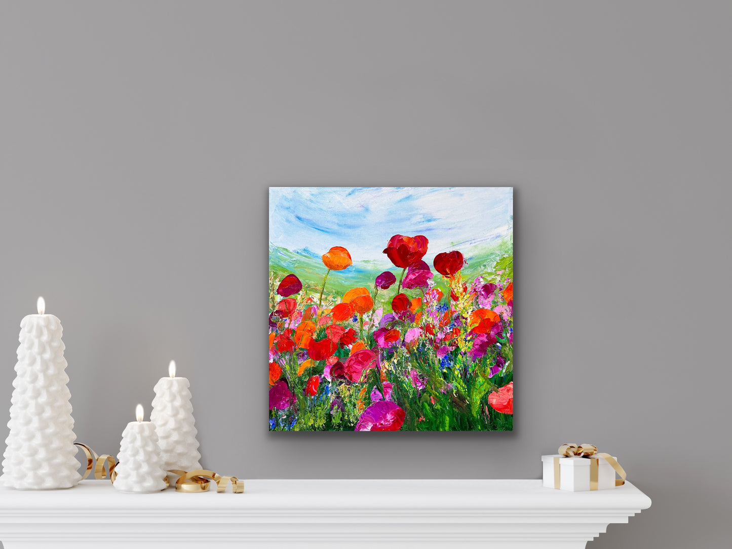 Flowers Everywhere, OIL, 16" x 16"