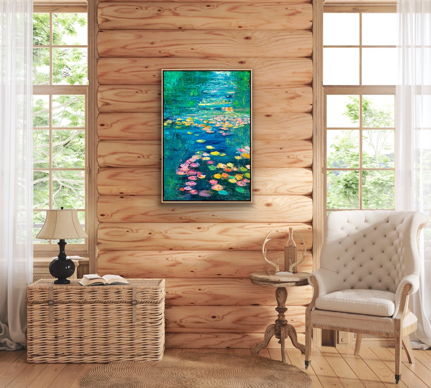 Turquoise Lily River, OIL, 24" x 36"