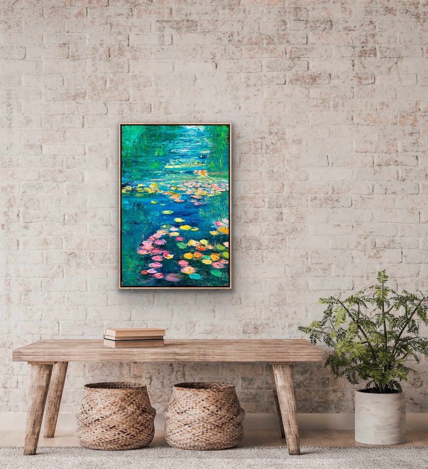 Turquoise Lily River, OIL, 24" x 36"