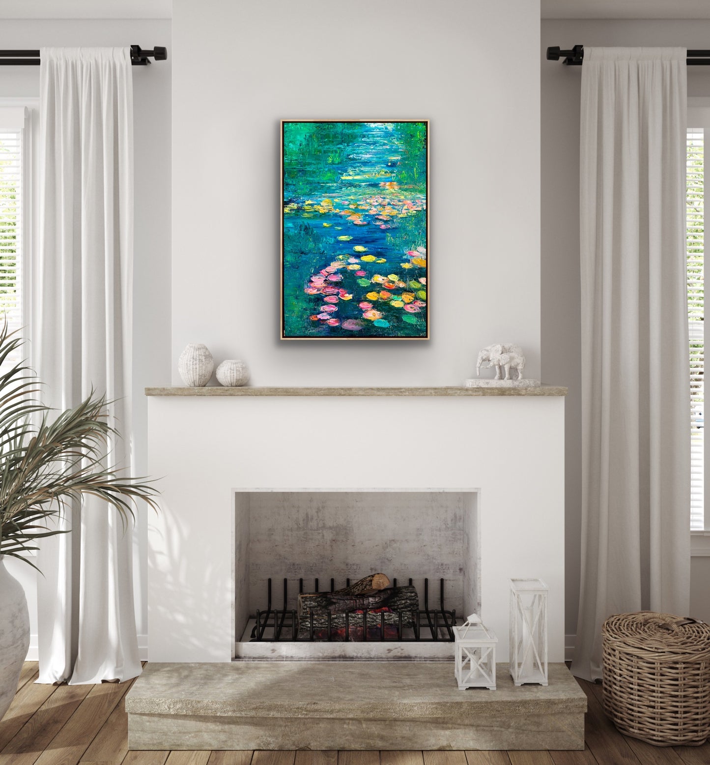 Turquoise Lily River, OIL, 24" x 36"