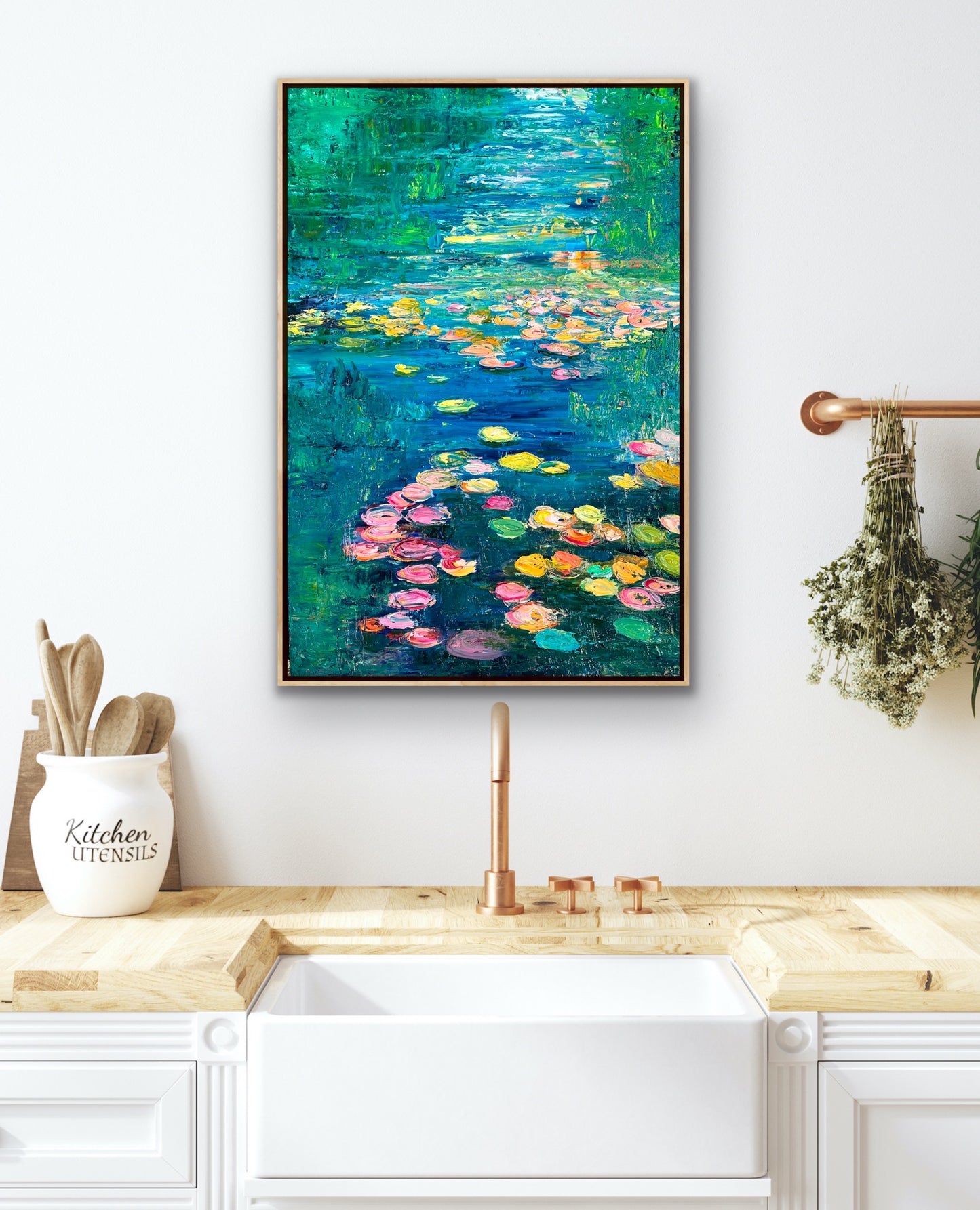 Turquoise Lily River, OIL, 24" x 36"