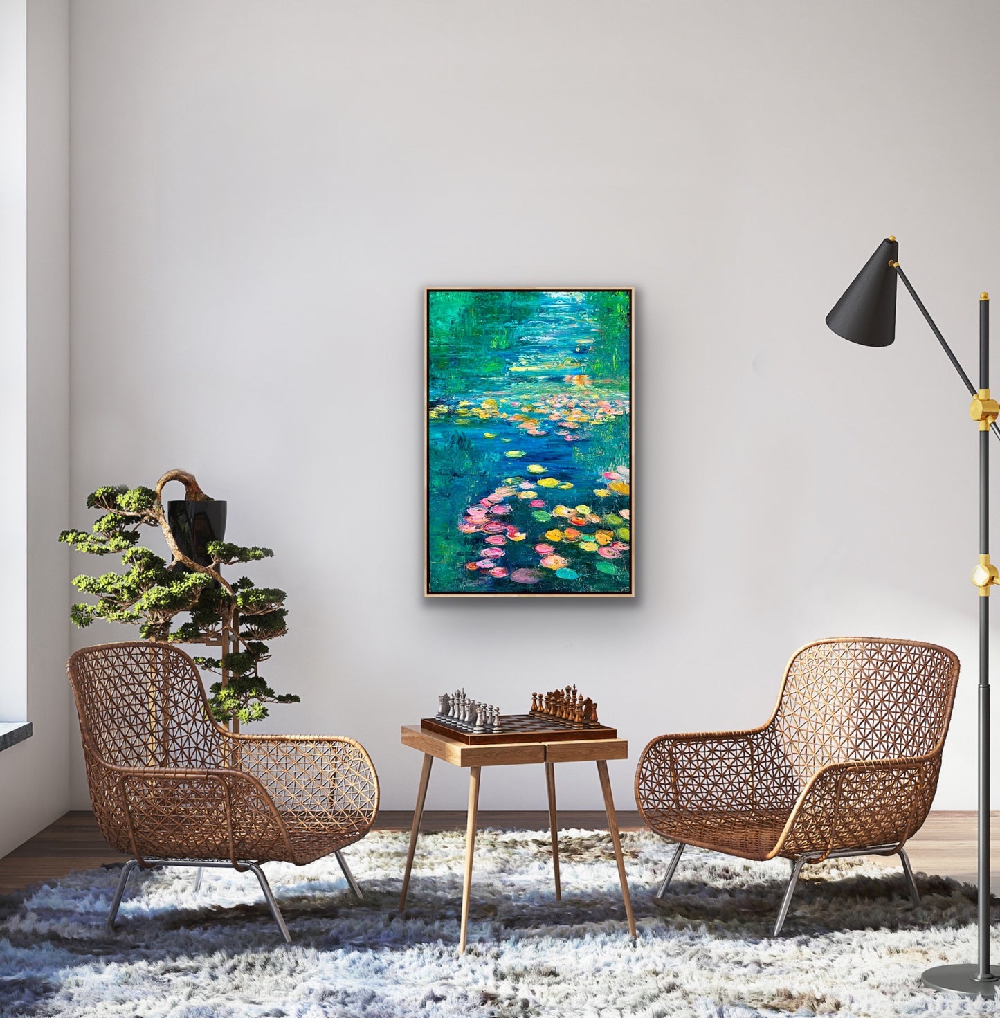 Turquoise Lily River, OIL, 24" x 36"