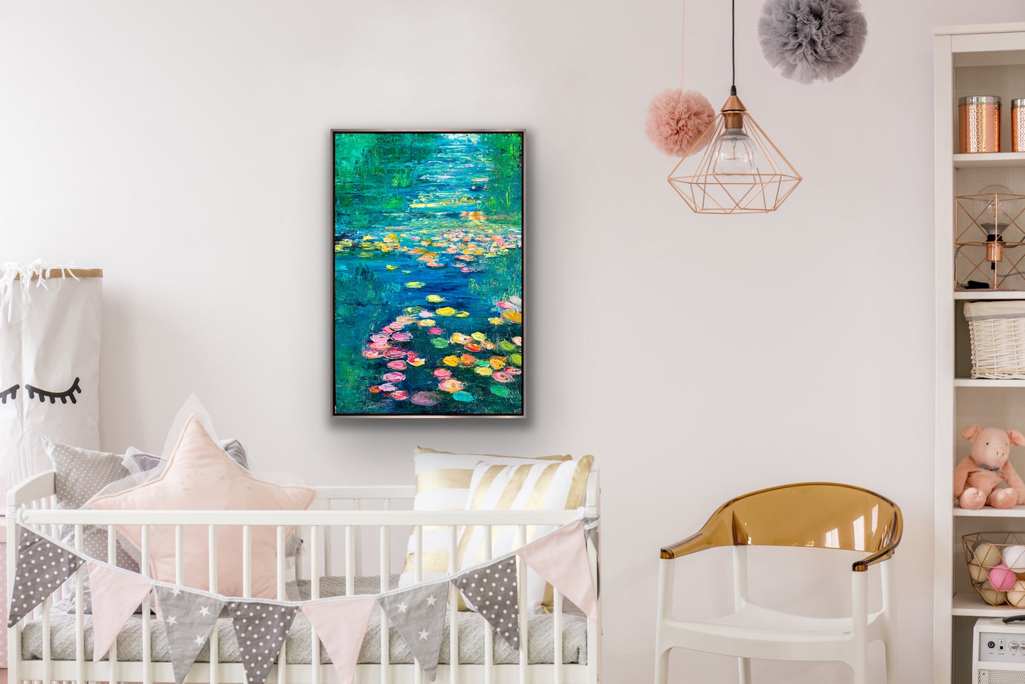Turquoise Lily River, OIL, 24" x 36"