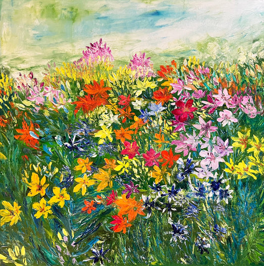 Lilies for Baby Lily, OIL, 24" X 24"