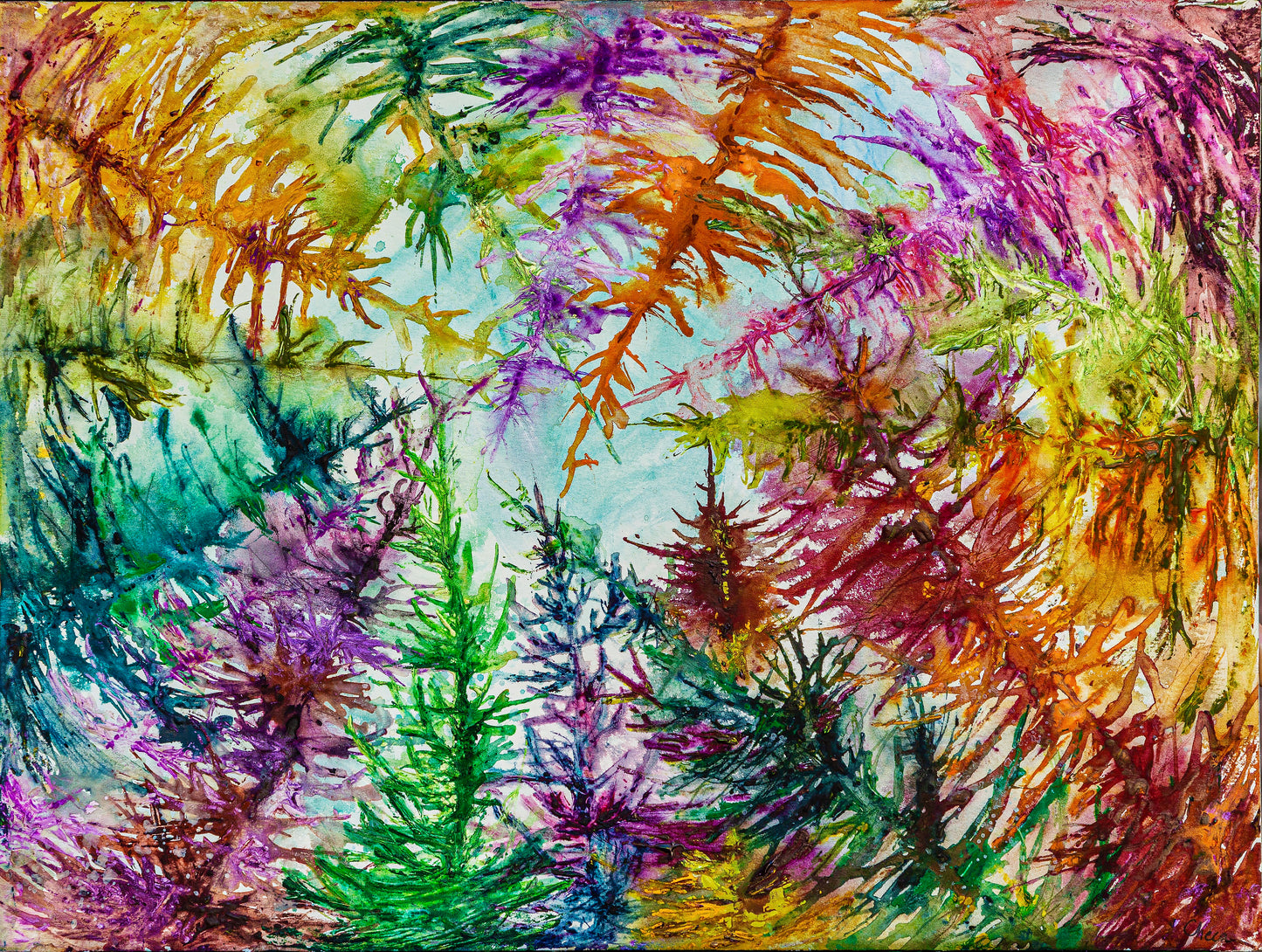 The Sky Is The Limit V, WATERCOLOR ON ARCHES, 15" x 20"