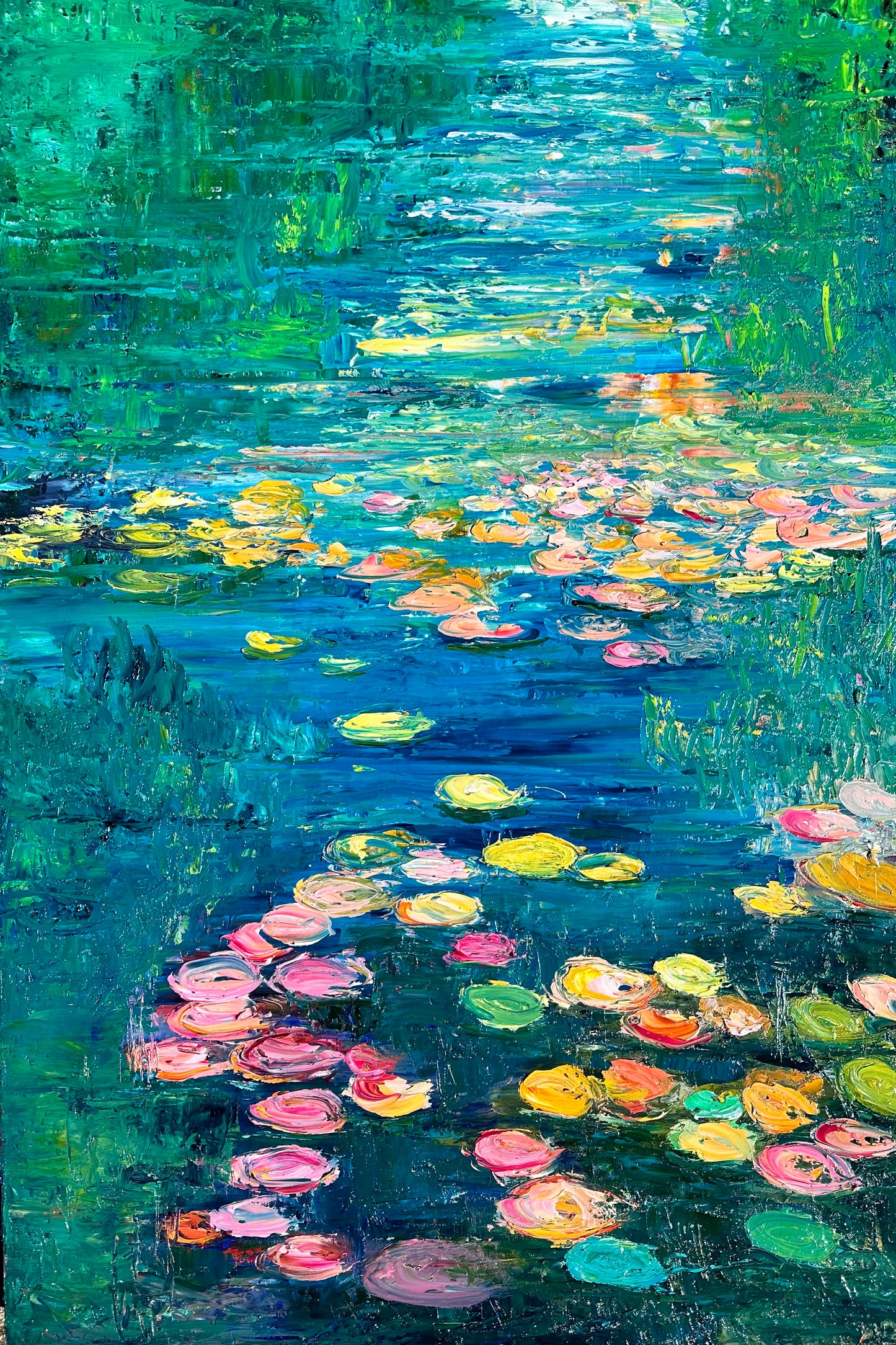 Turquoise Lily River, OIL, 24" x 36"