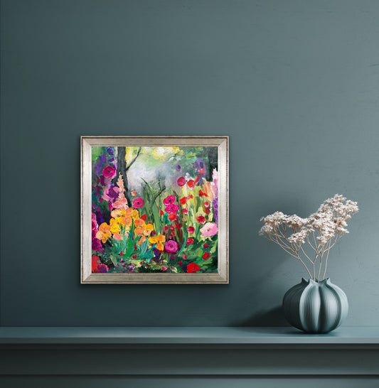 Enchanting Flowers, 14” x 14”