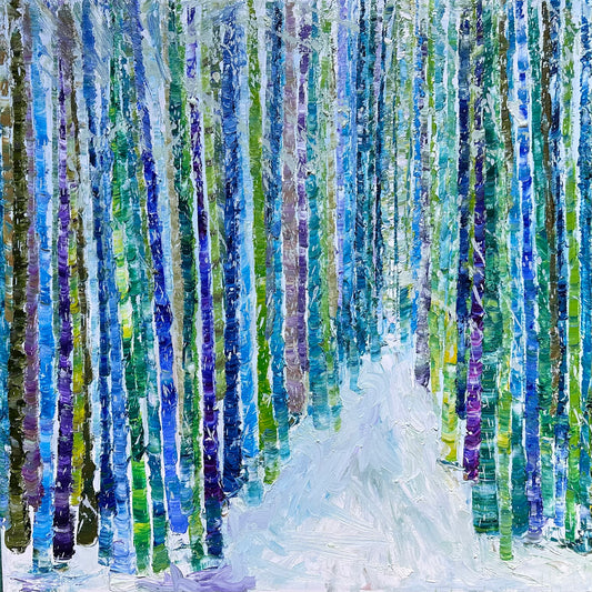 Bamboo Forest, OIL, 20" x 20"