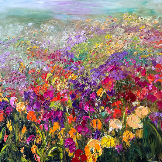 Flower field painitng