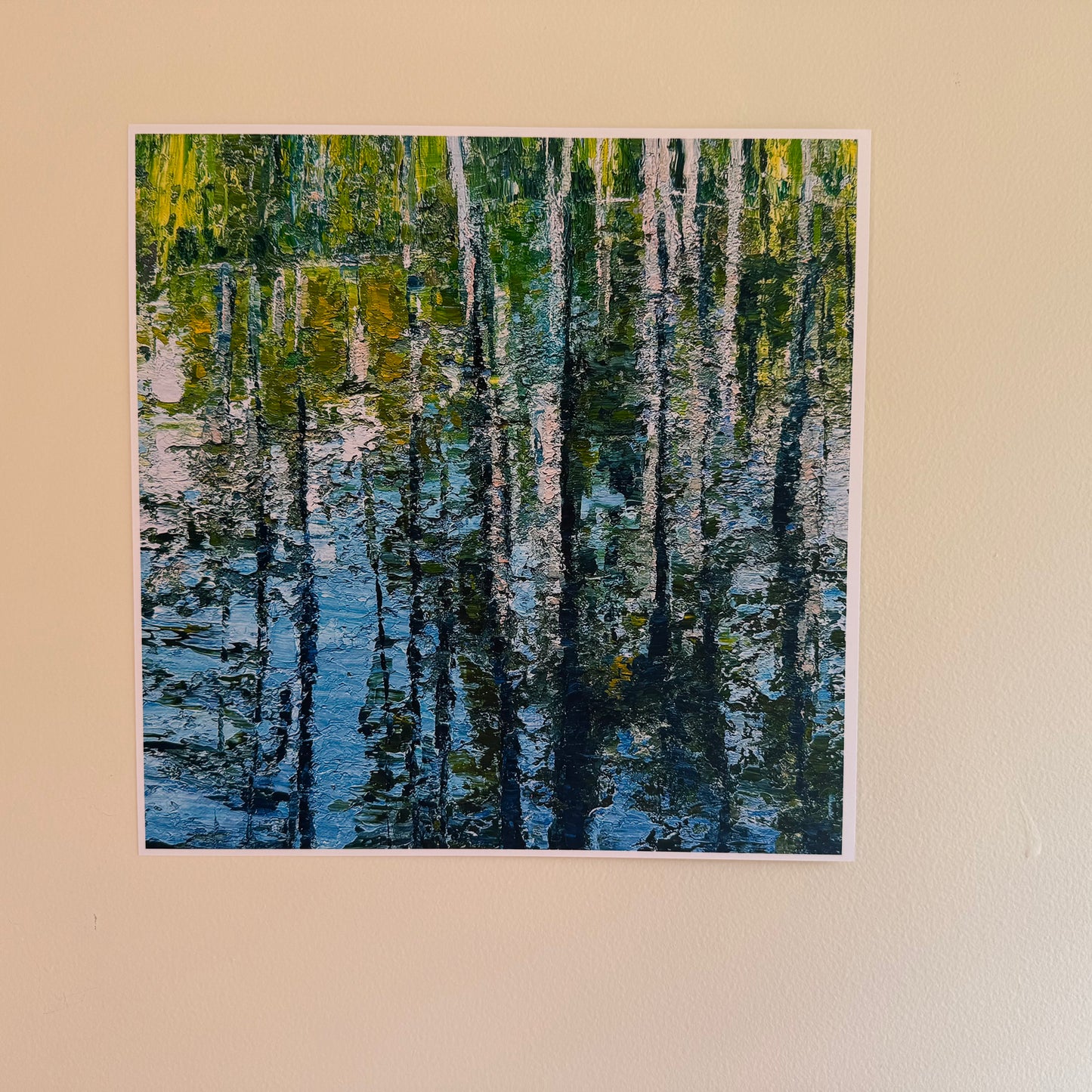 Water Reflection of Cypresses Prints