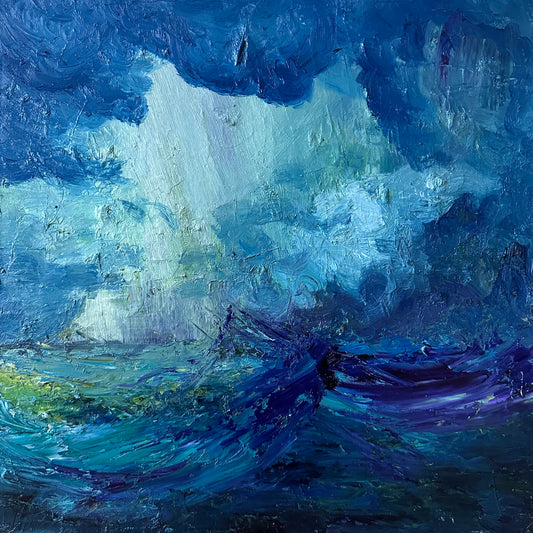 Storm at Sea, OIL, 16” x 16”