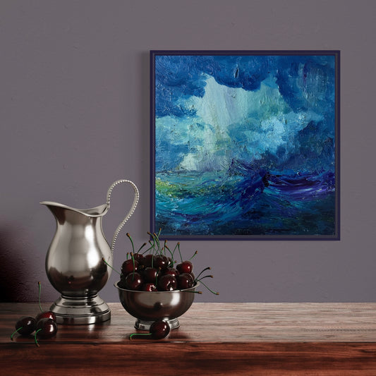 Storm at Sea, OIL, 16” x 16”