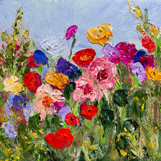 Somewhere in the Meadow, ACRYLIC, 14” x 14”