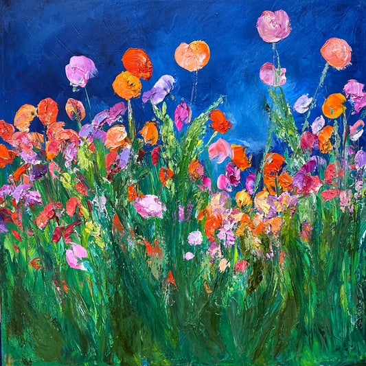 Midnight Stroll, OIL, 20" x 20"