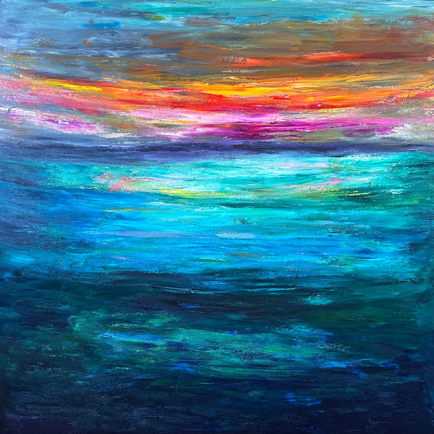 Sunset Dream, Oil on Canvas, 48” x 48”
