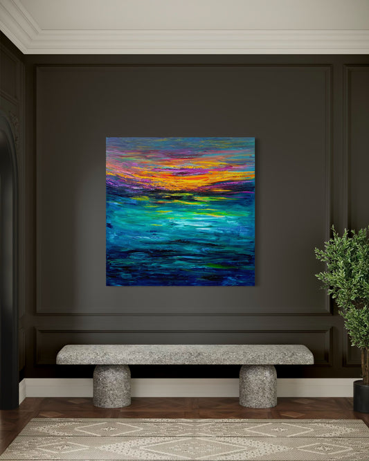 Sunset At Sea Prints