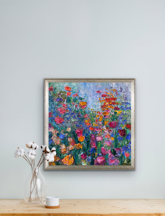Rose Garden, OIL, 24" x 24"