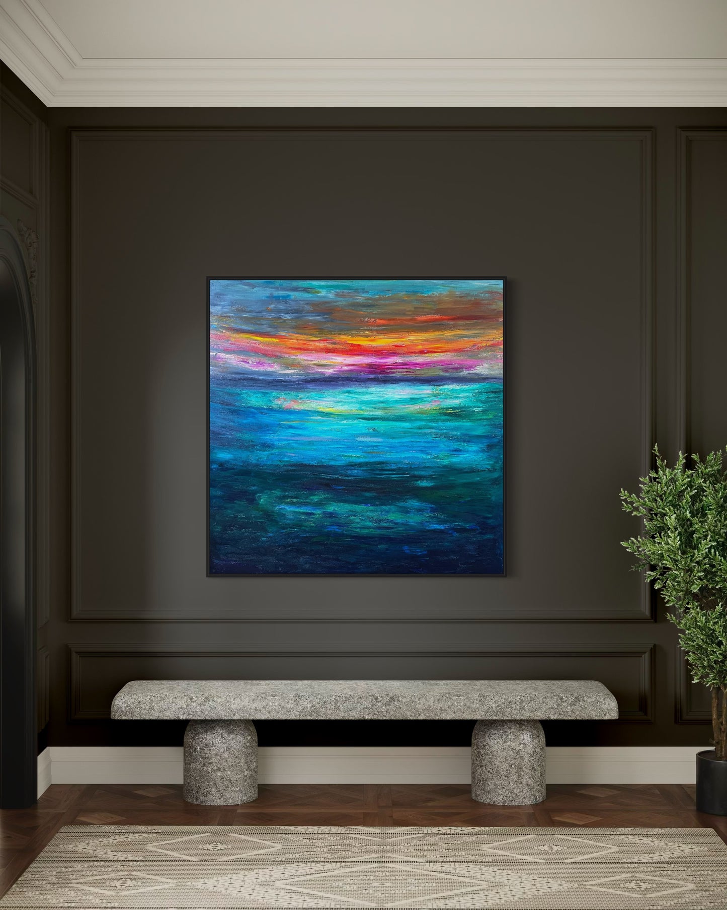 Sunset Dream, Oil on Canvas, 48” x 48”