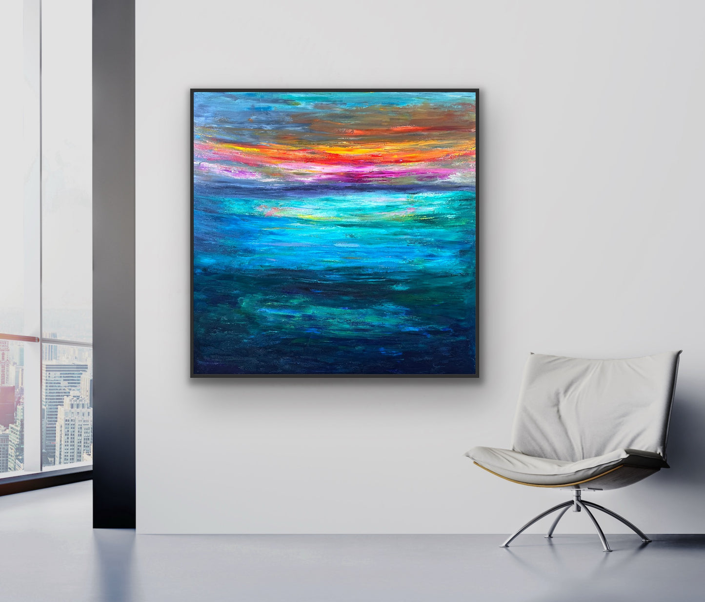 Sunset Dream, Oil on Canvas, 48” x 48”
