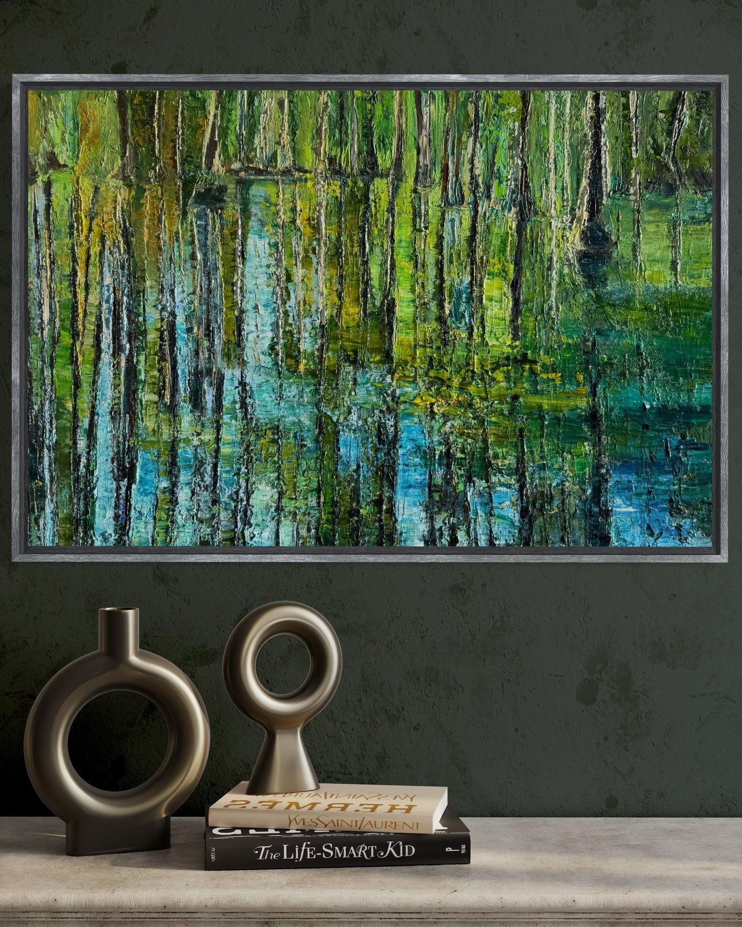 Cypress Gardens Reflection Painting, 24" x 36"