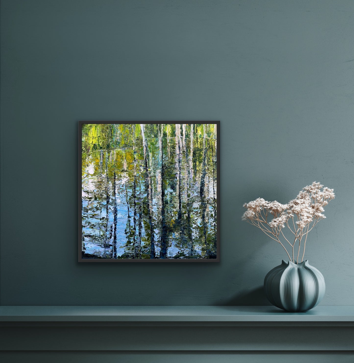 Water Reflection of Cypresses Prints