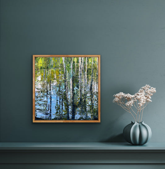 Water Reflection of Cypresses Prints