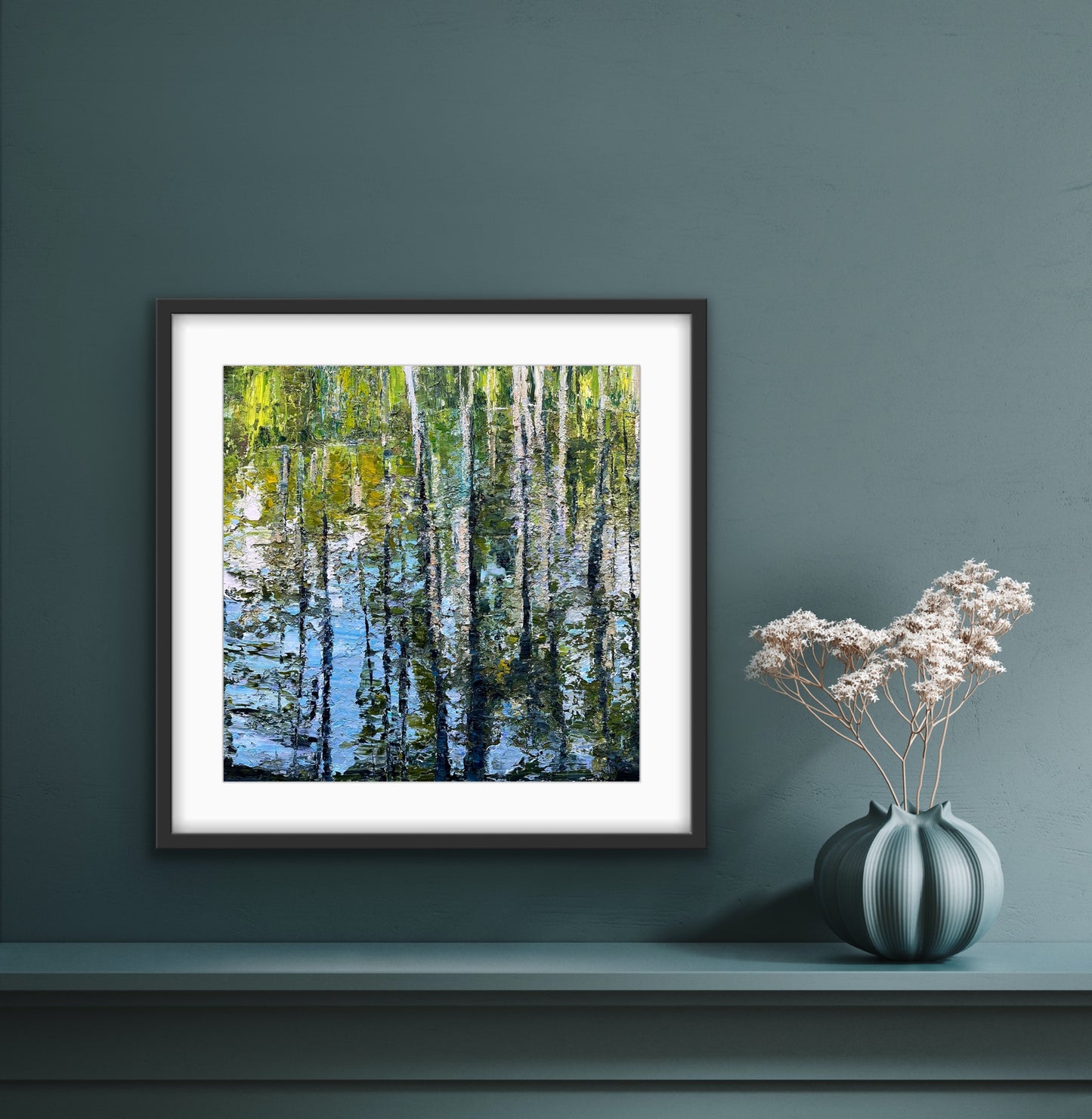 Water Reflection of Cypresses Prints