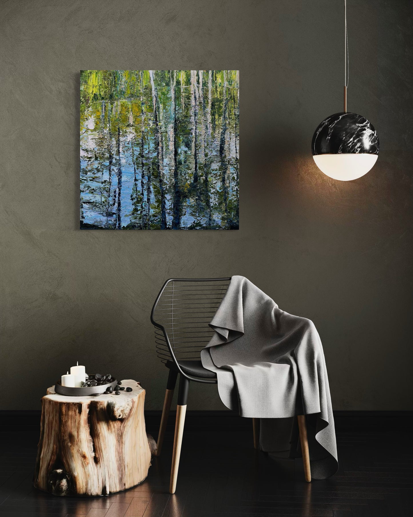 Water Reflection of Cypresses Prints