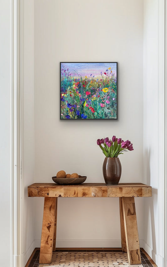 Flower Field At Dawn