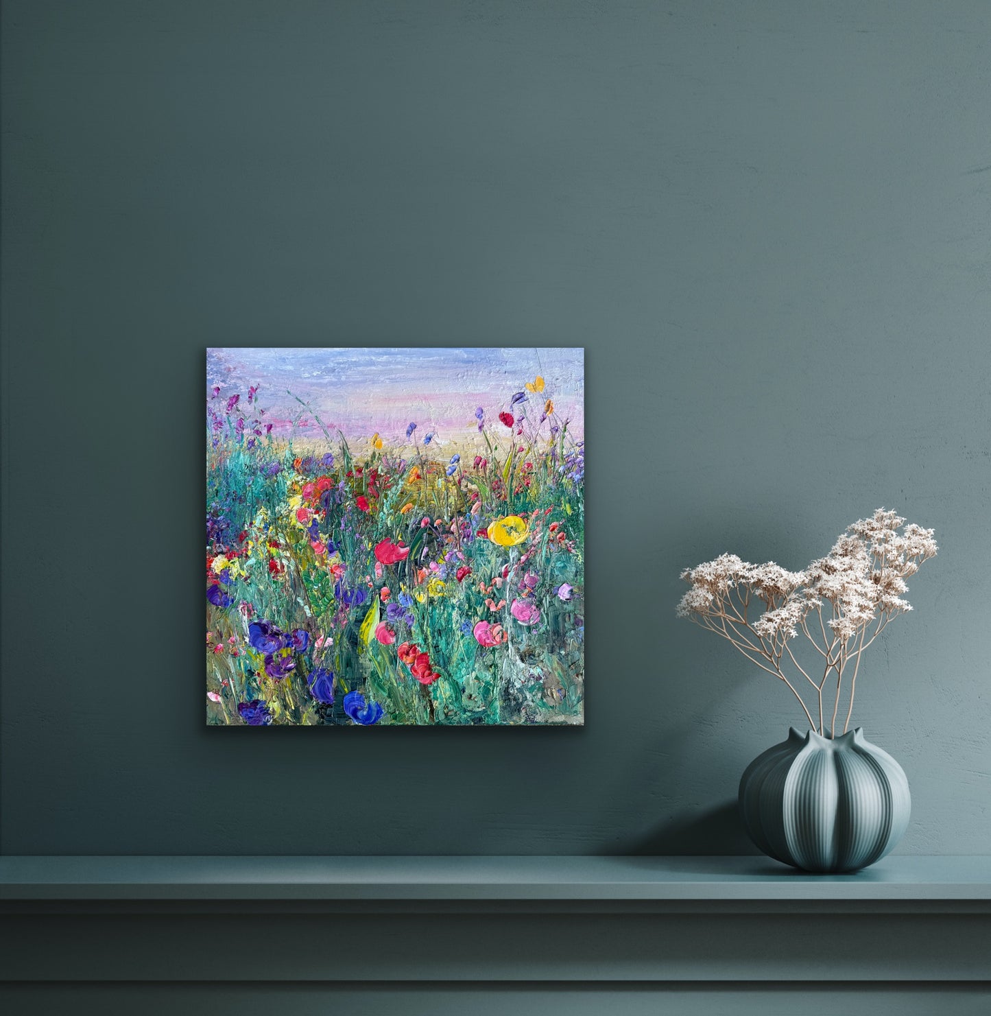 Flower Field At Dawn