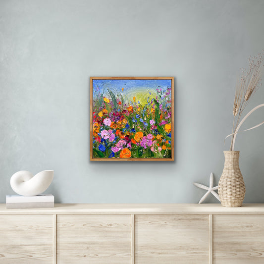 Fleurs Sauvages, OIL, 16" x 16"