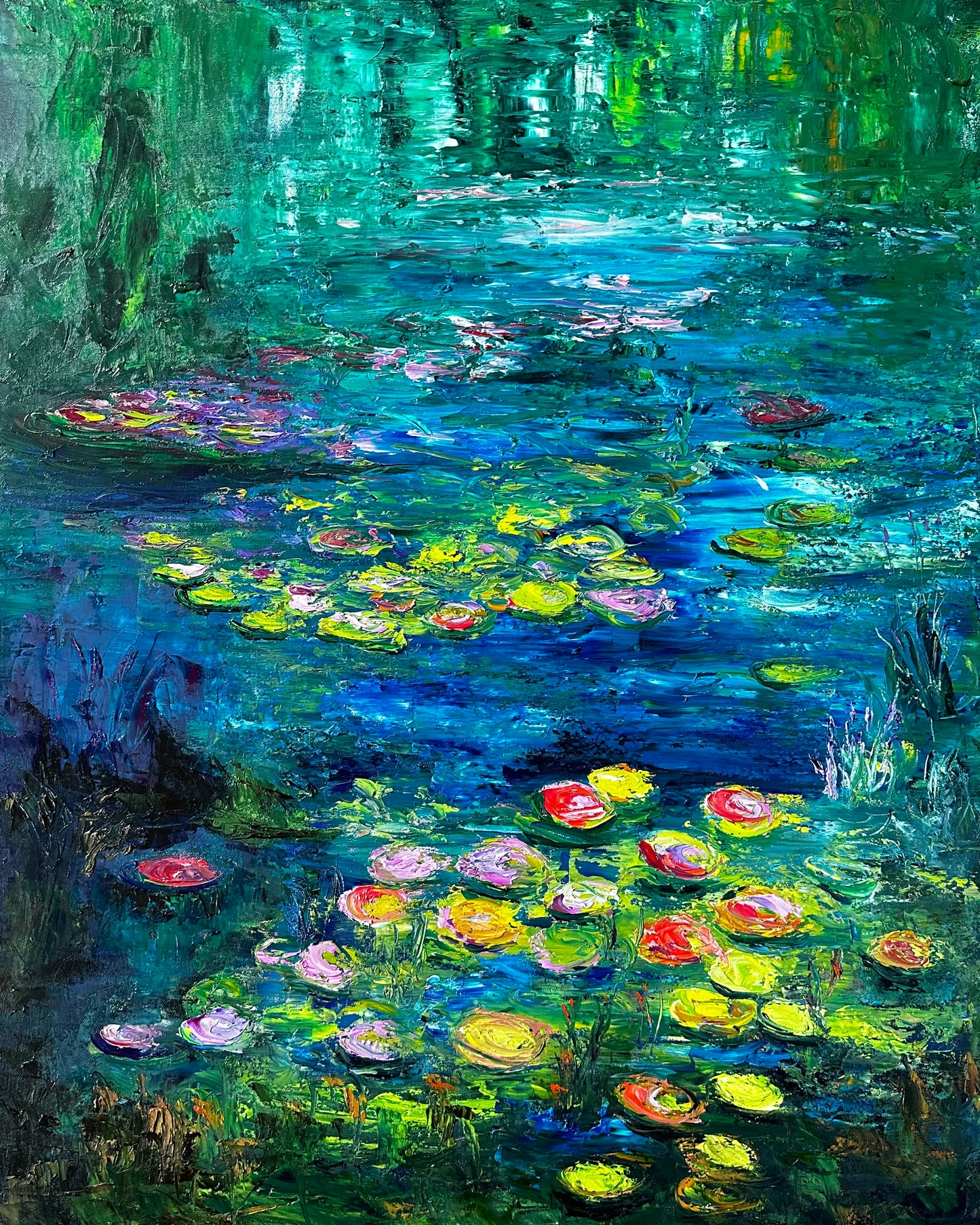Water Lily Refuge, OIL, 30" x 24"