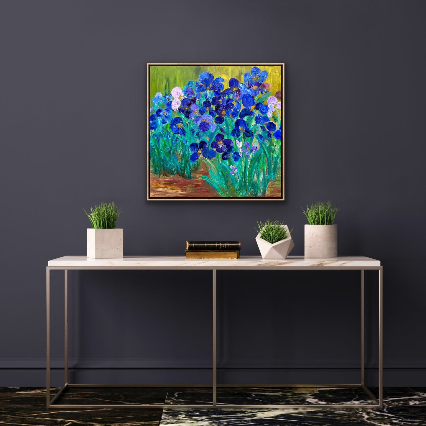 Lively Irises, OIL, 24" x 24"