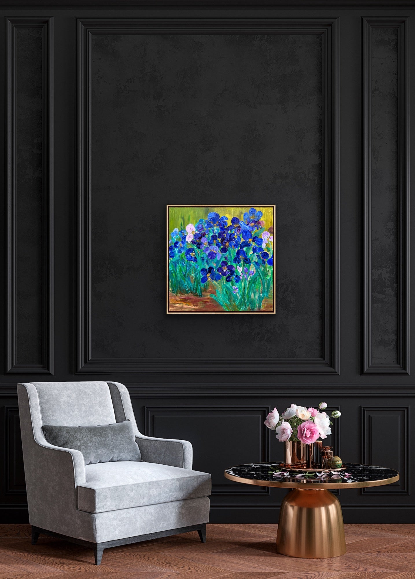 Lively Irises, OIL, 24" x 24"