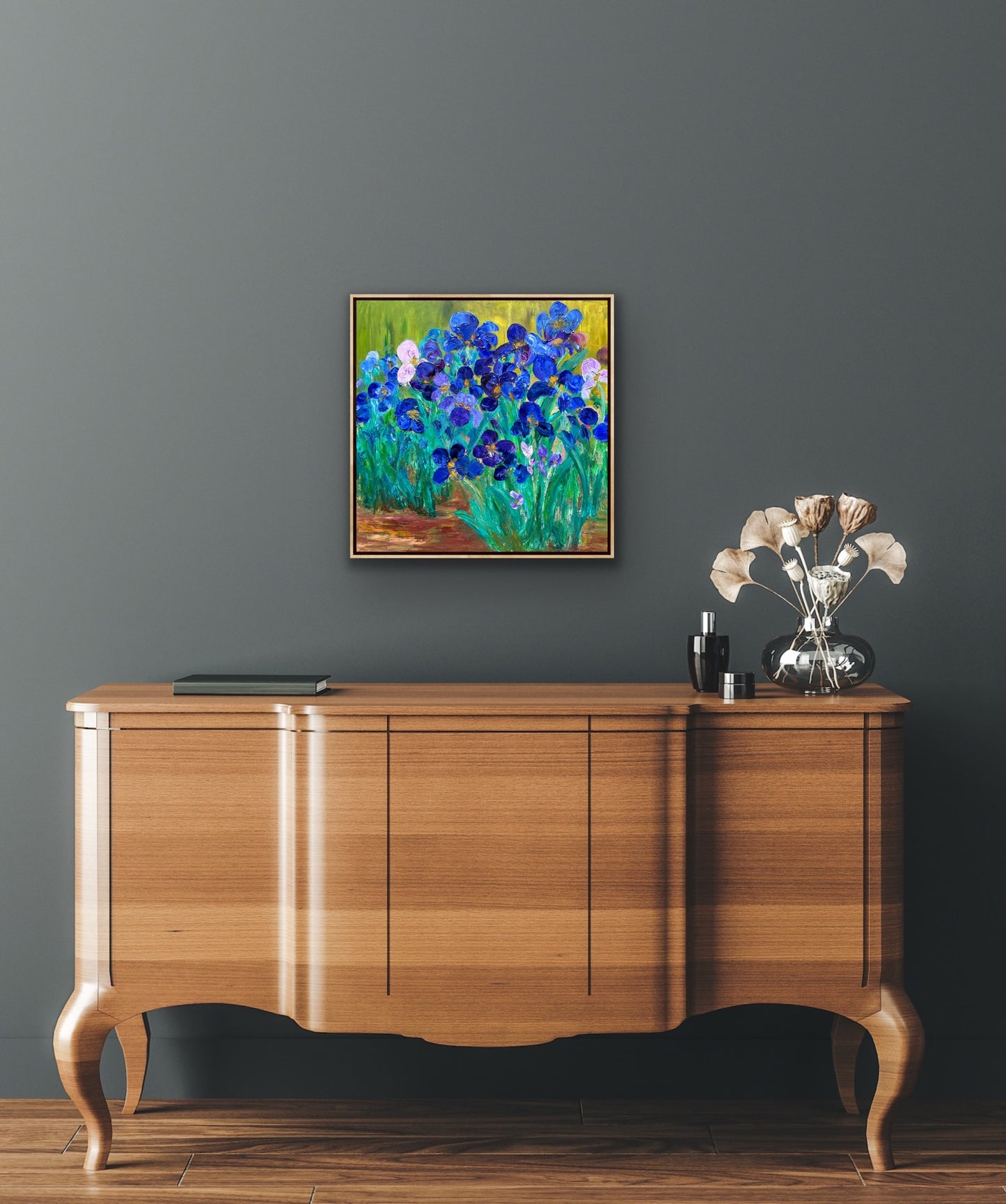 Lively Irises, OIL, 24" x 24"
