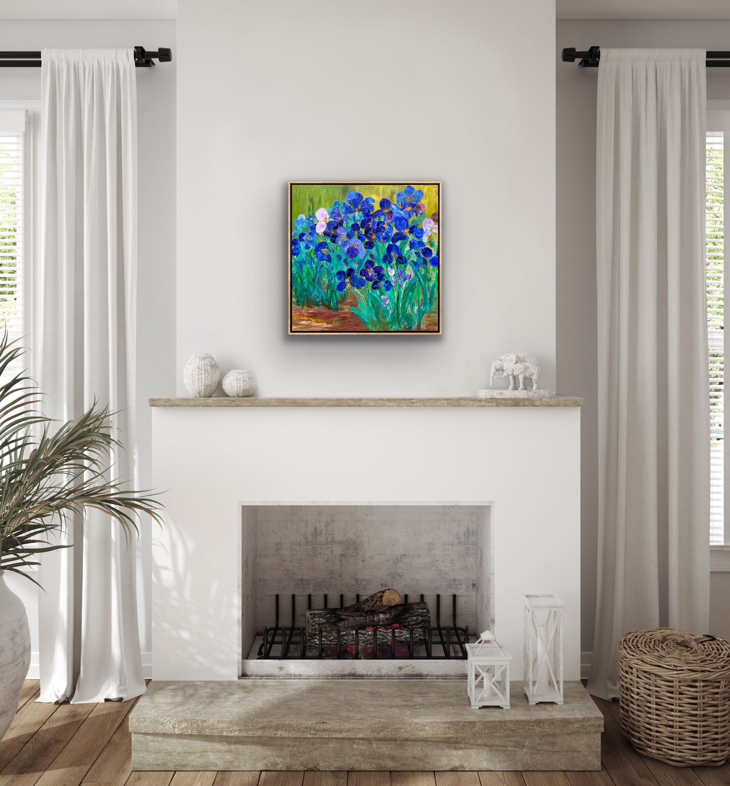Lively Irises, OIL, 24" x 24"