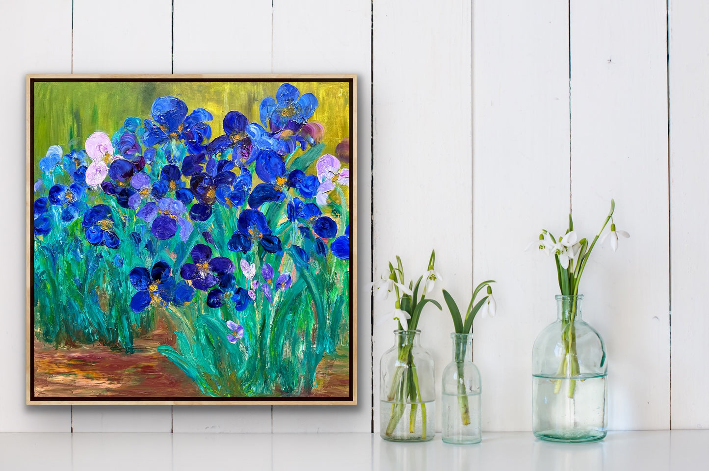 Lively Irises, OIL, 24" x 24"