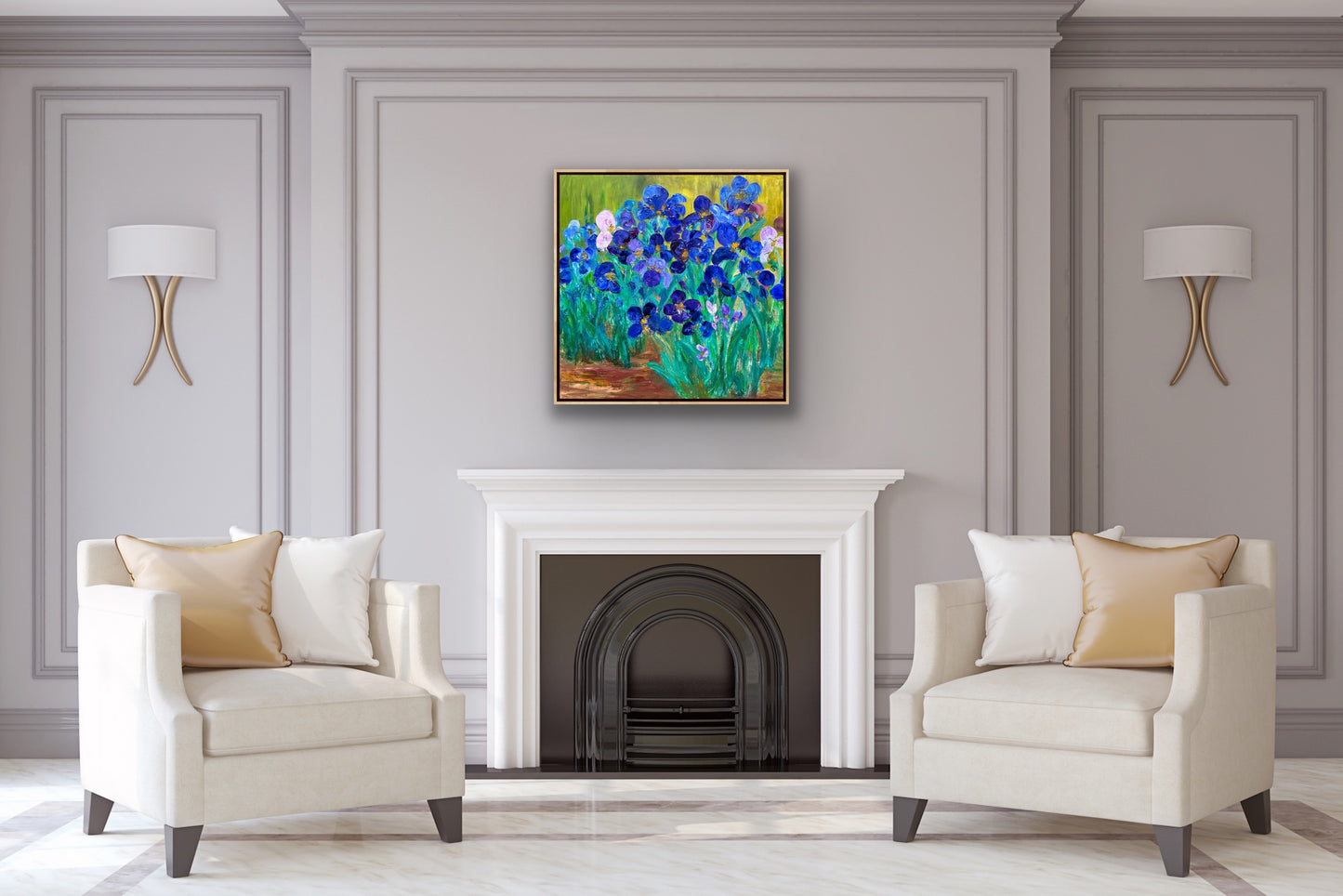 Lively Irises, OIL, 24" x 24"