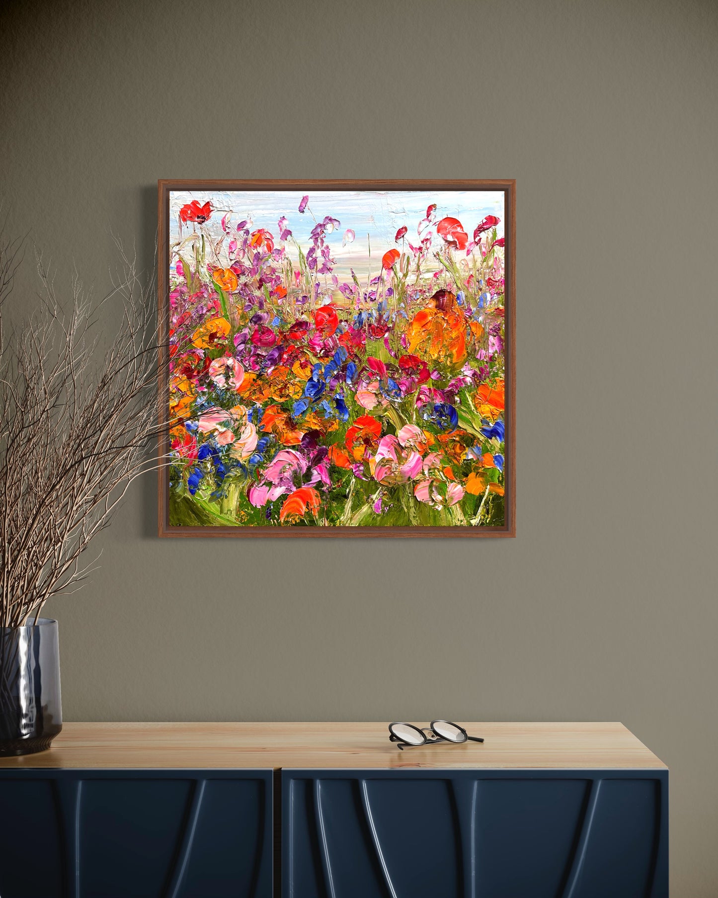 Fleurs Sauvages, OIL, 16" x 16"