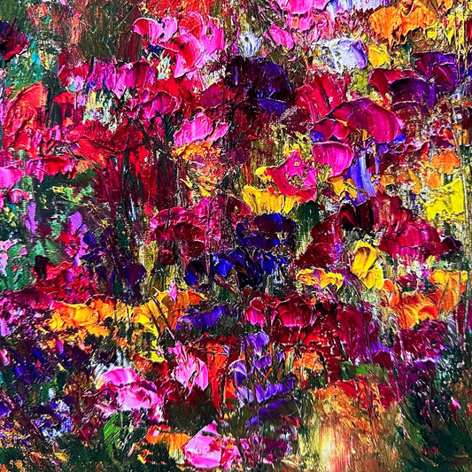 Flower Folie Print,  12" x 12"