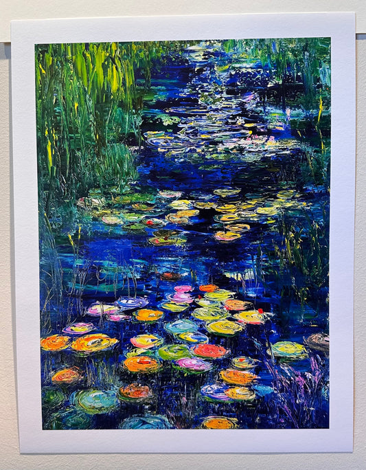 Blue Lily River Print