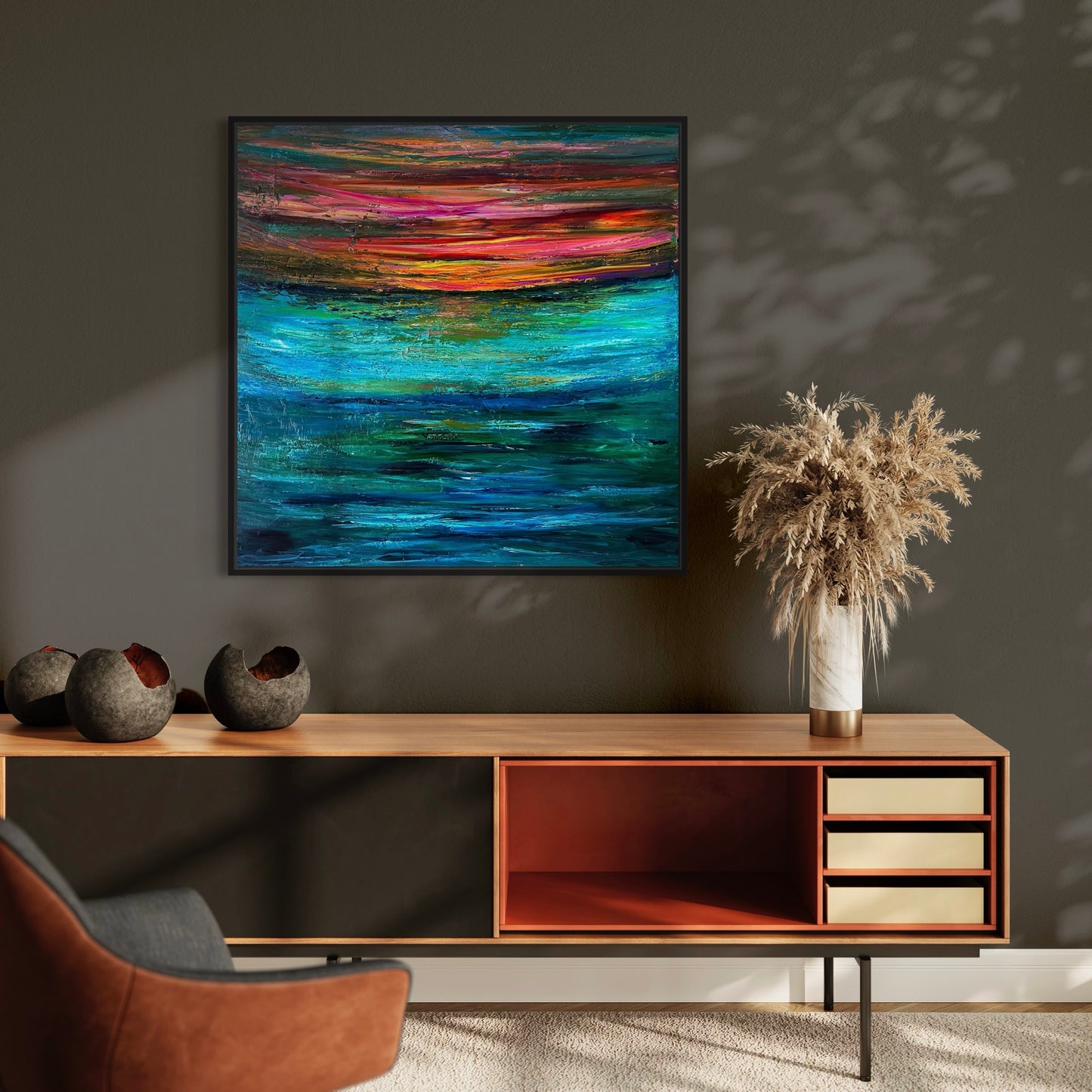 Sunset a la Richter II, OIL, 36" x 36"