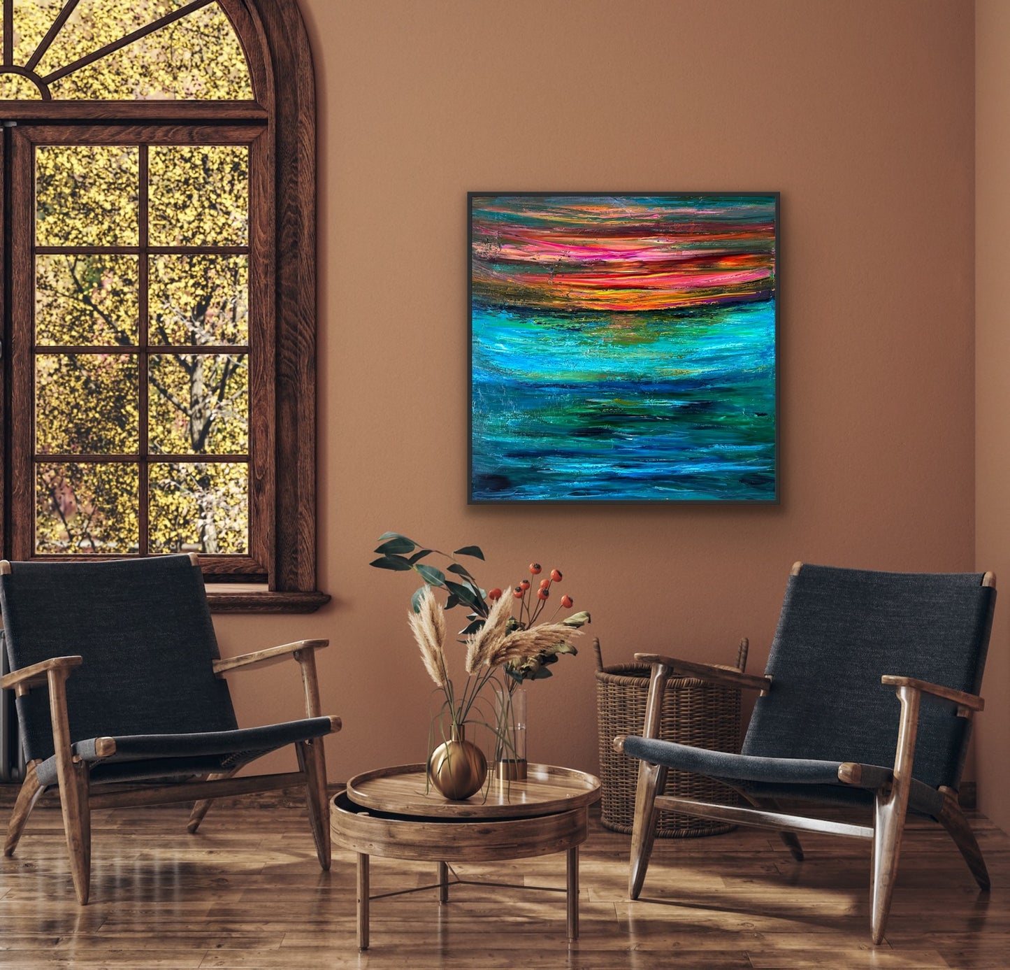 Sunset a la Richter II, OIL, 36" x 36"