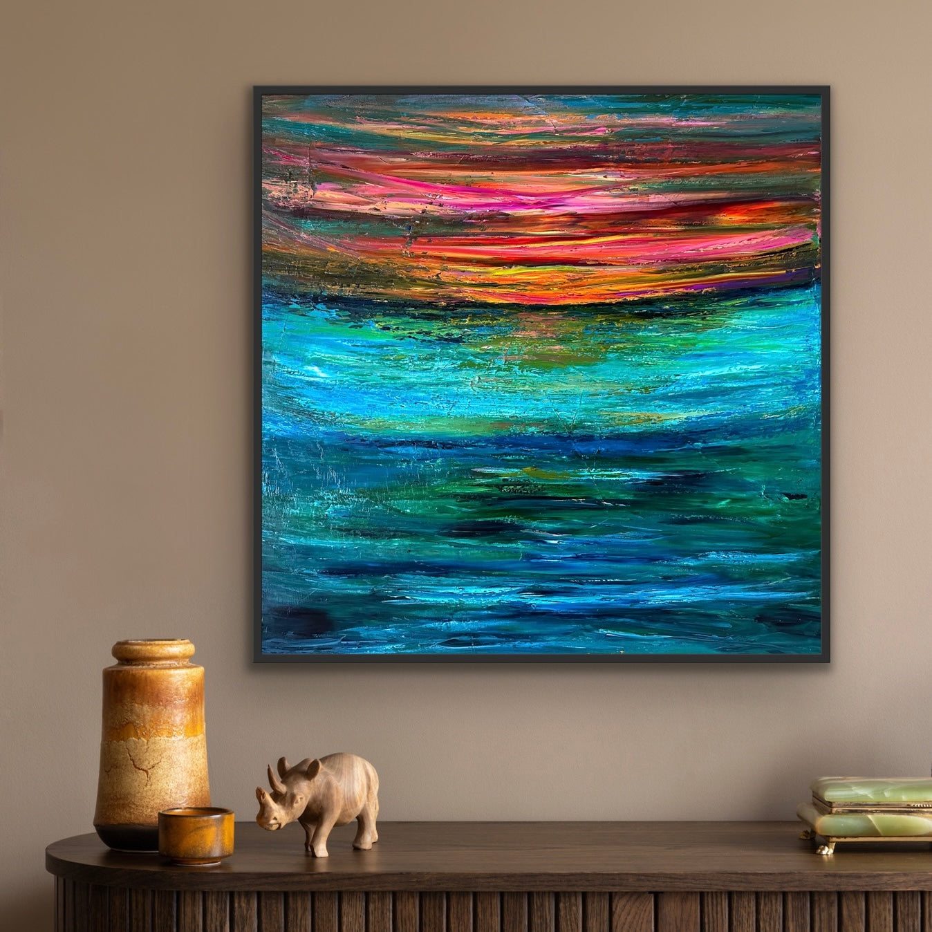 Sunset a la Richter II, OIL, 36" x 36"