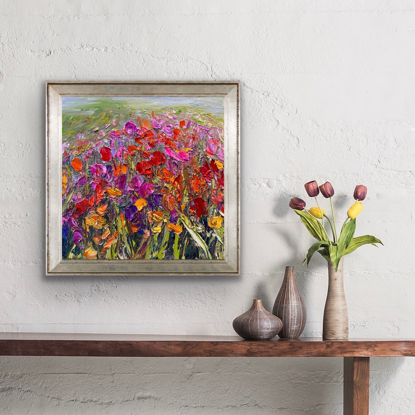 Flowers Flowers, OIL, 12" x 12"