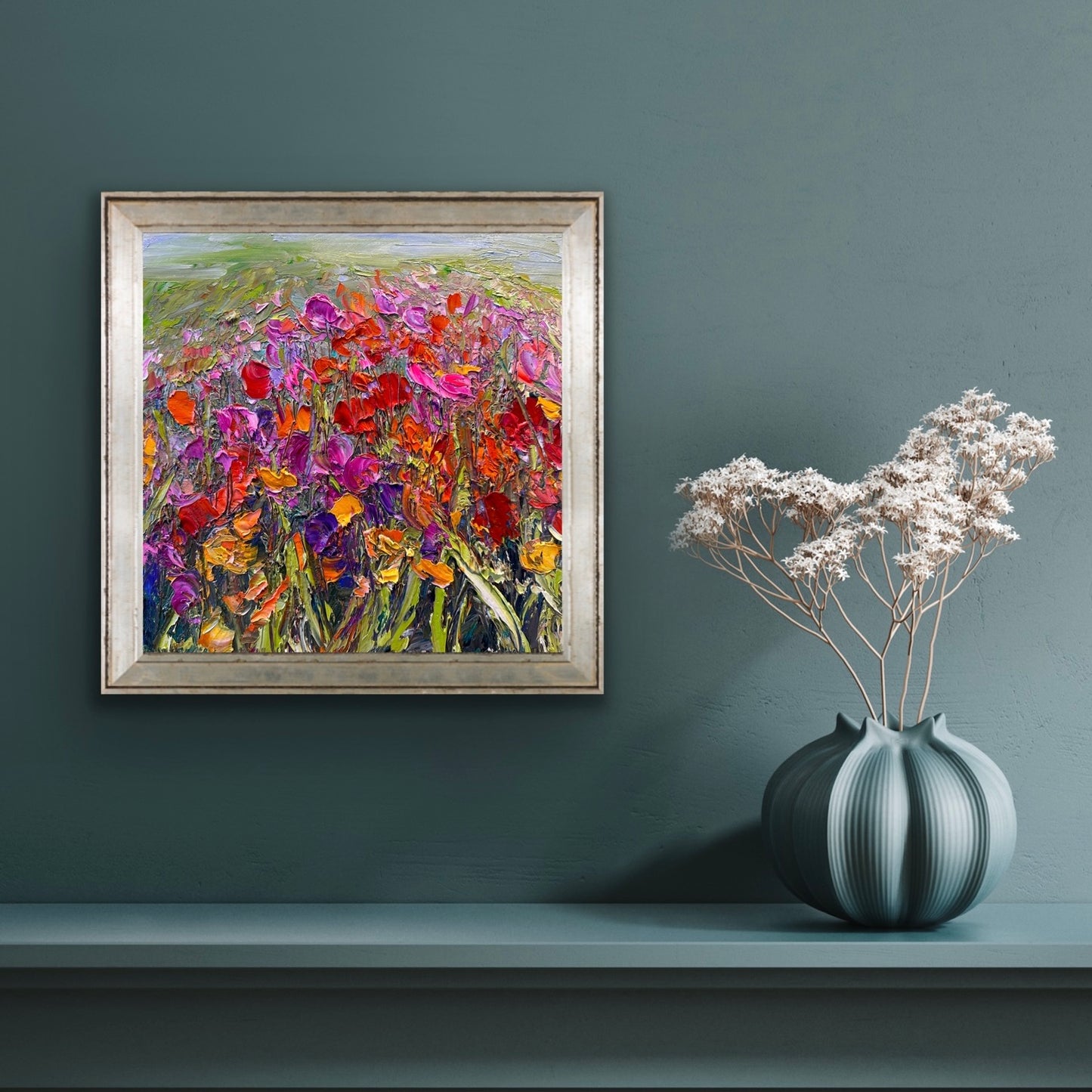 Flowers Flowers, OIL, 12" x 12"