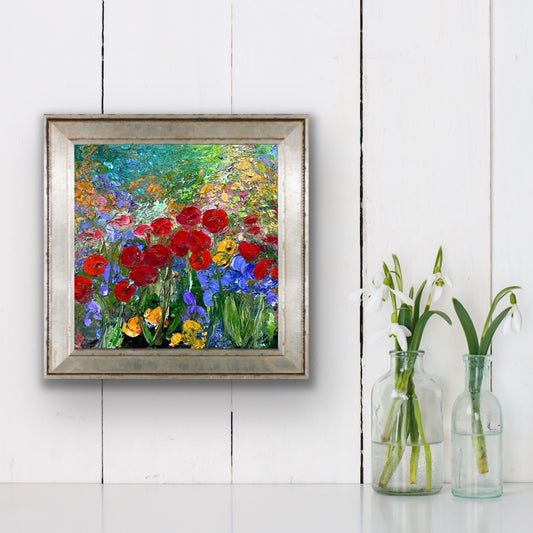 Red Poppies, OIL, 12" x 12"