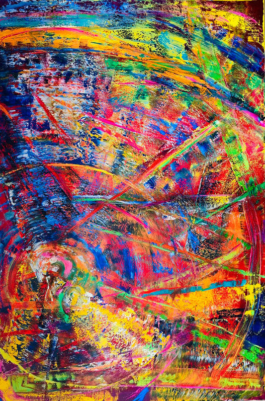 Libellule Joyeuse, OIL, 60" x 48"