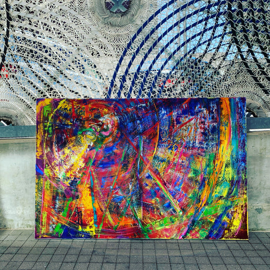 Libellule Joyeuse, OIL, 60" x 48"